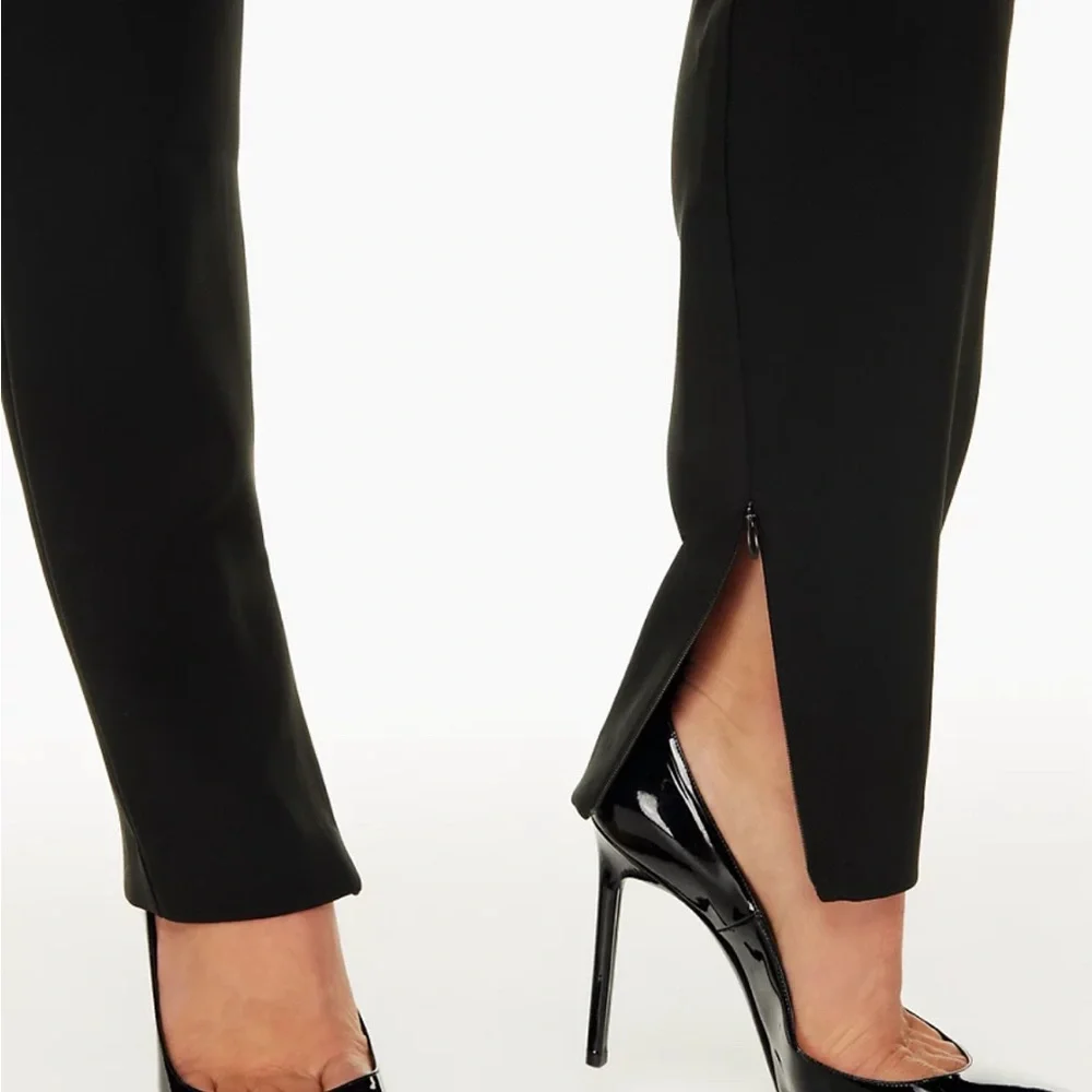 Babaton Aritzia NWT Serra Black Noir High Rise Slim Leg Dress Pants *Sz 8* 🌺🌺 - Picture 5 of 9